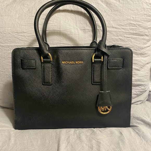 🔥 MICHAEL KORS DILLON SAFINO LEATHER SATCHEL / SHOULDER BAG. - Picture 2 of 10